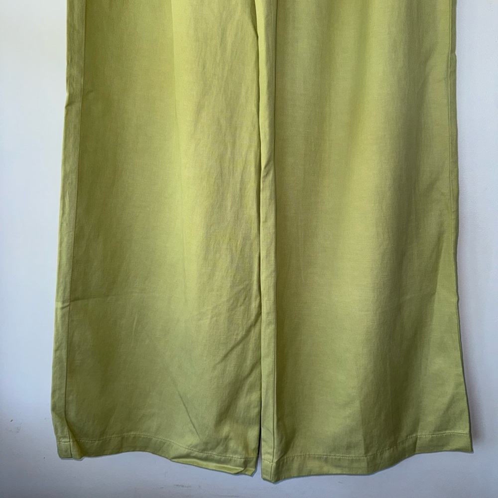 Madewell Tall Harlow Wide-Leg Pant NWT Pale Lemongrass Linen Lyocell Blend - Picture 6 of 12